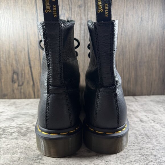 Doc Dr. Martens 1460 Pascal Women's Size 8 Boots Black Soft Leather - Picture 6 of 10